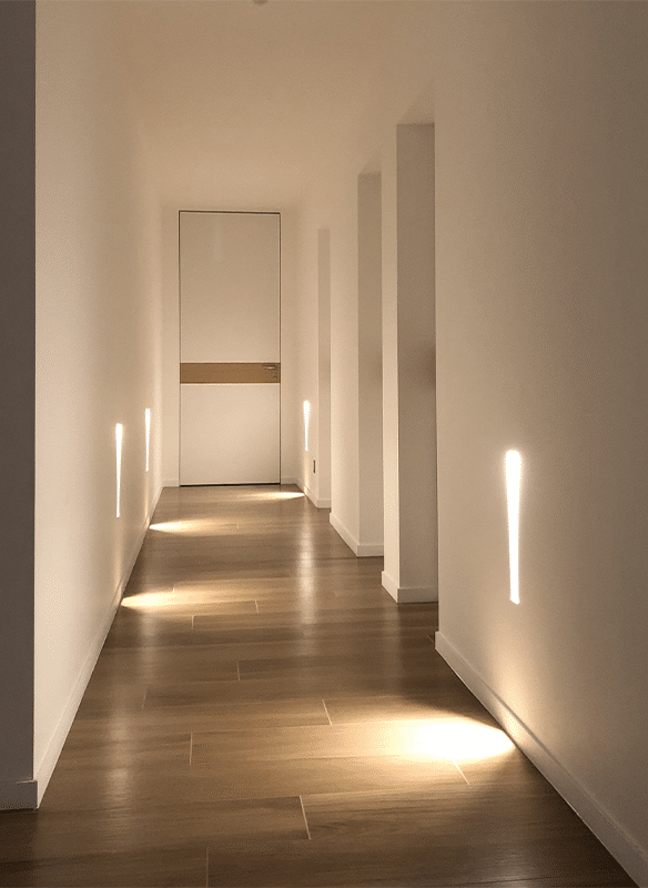 Couloir éclairé led intégrée