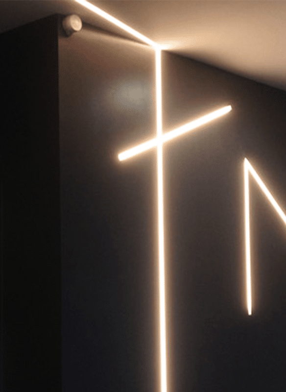Système en croix pour led intégrée