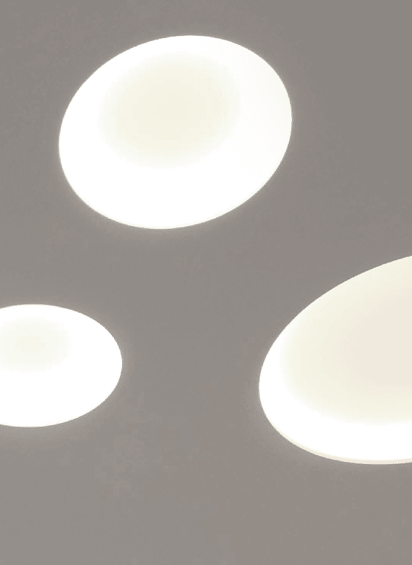 Plafonnier en plâtre blanc avec Led