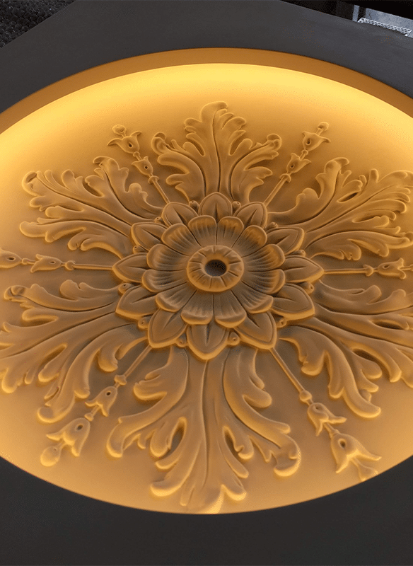 Rosace pour plafonnier en plâtre