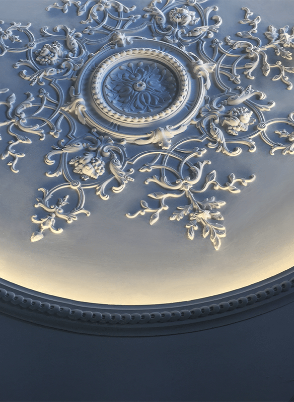 rosace luminaire en plâtre