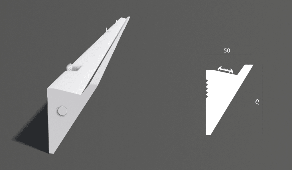 3D micro-corniche cale bords amincis