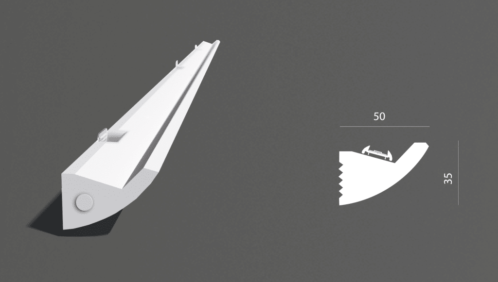 3D micro-corniche aile bords aminci