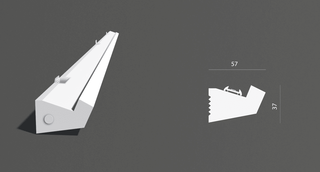 3D micro-corniche ligne bords amincis