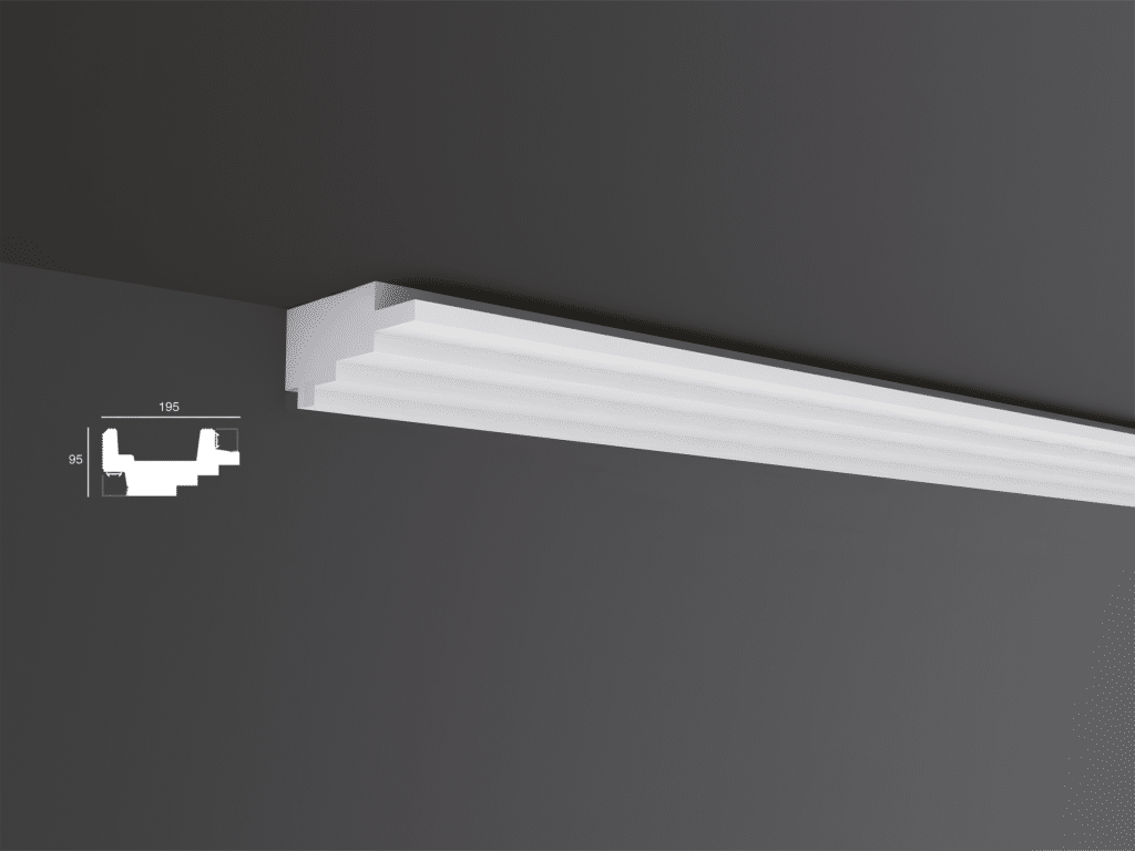 3D corniche crescendo bords amincis