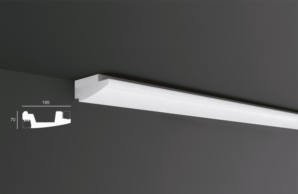 3D corniche courbe bords amincis