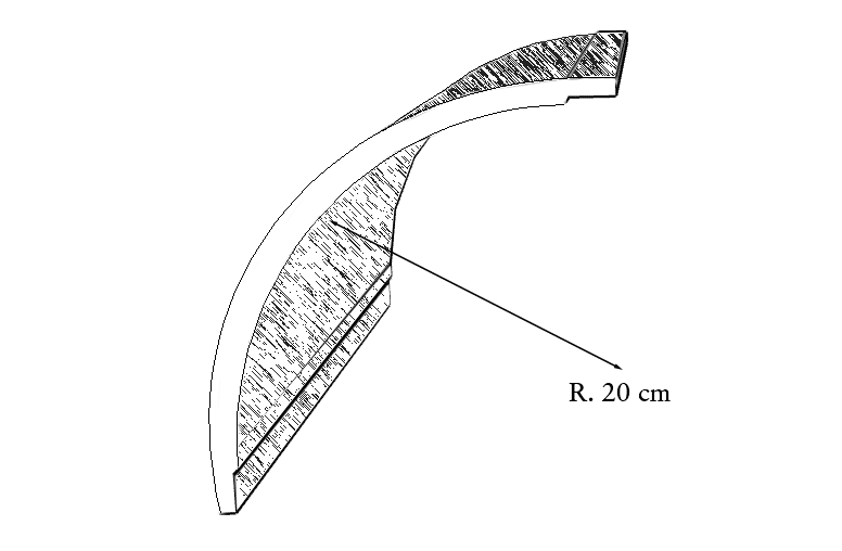 quart de cercle bords amincis